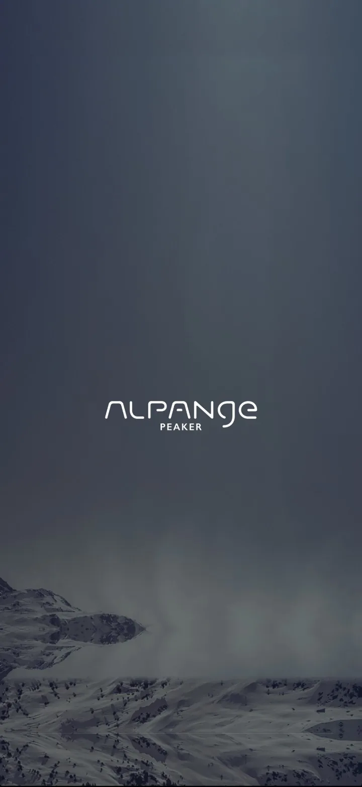 Alpange Peaker app, splash screen